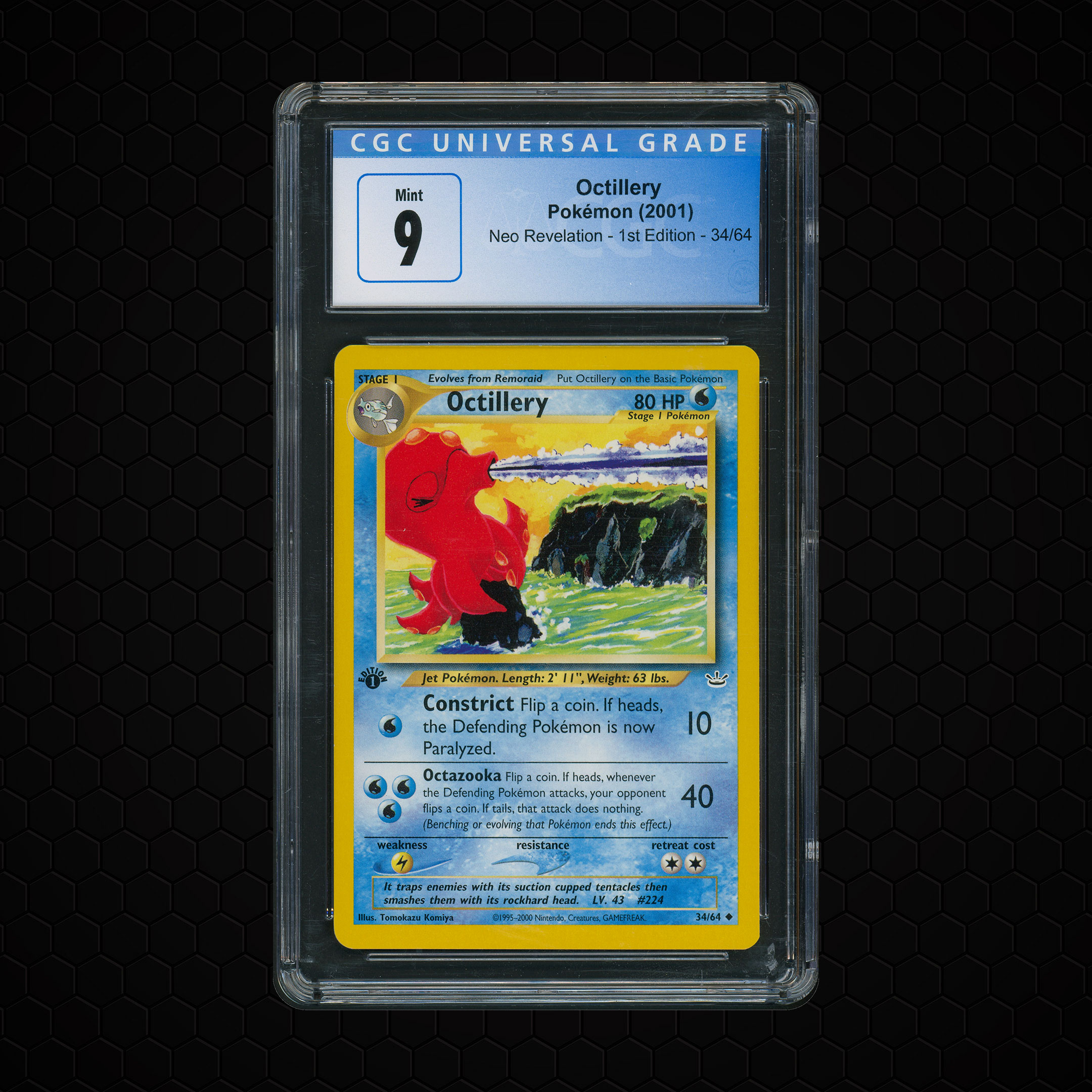 2001 Neo Revelation 1st Edition Octillery #34 CGC 9