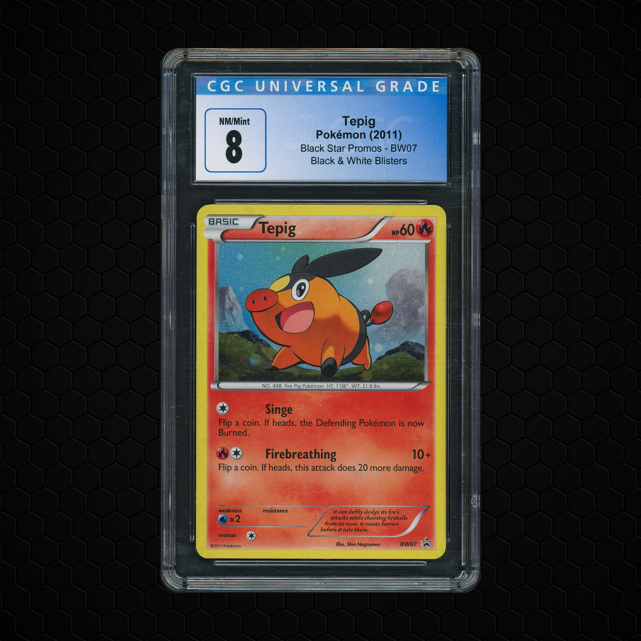 2011 Black Star Promos Tepig #BW07 CGC 8