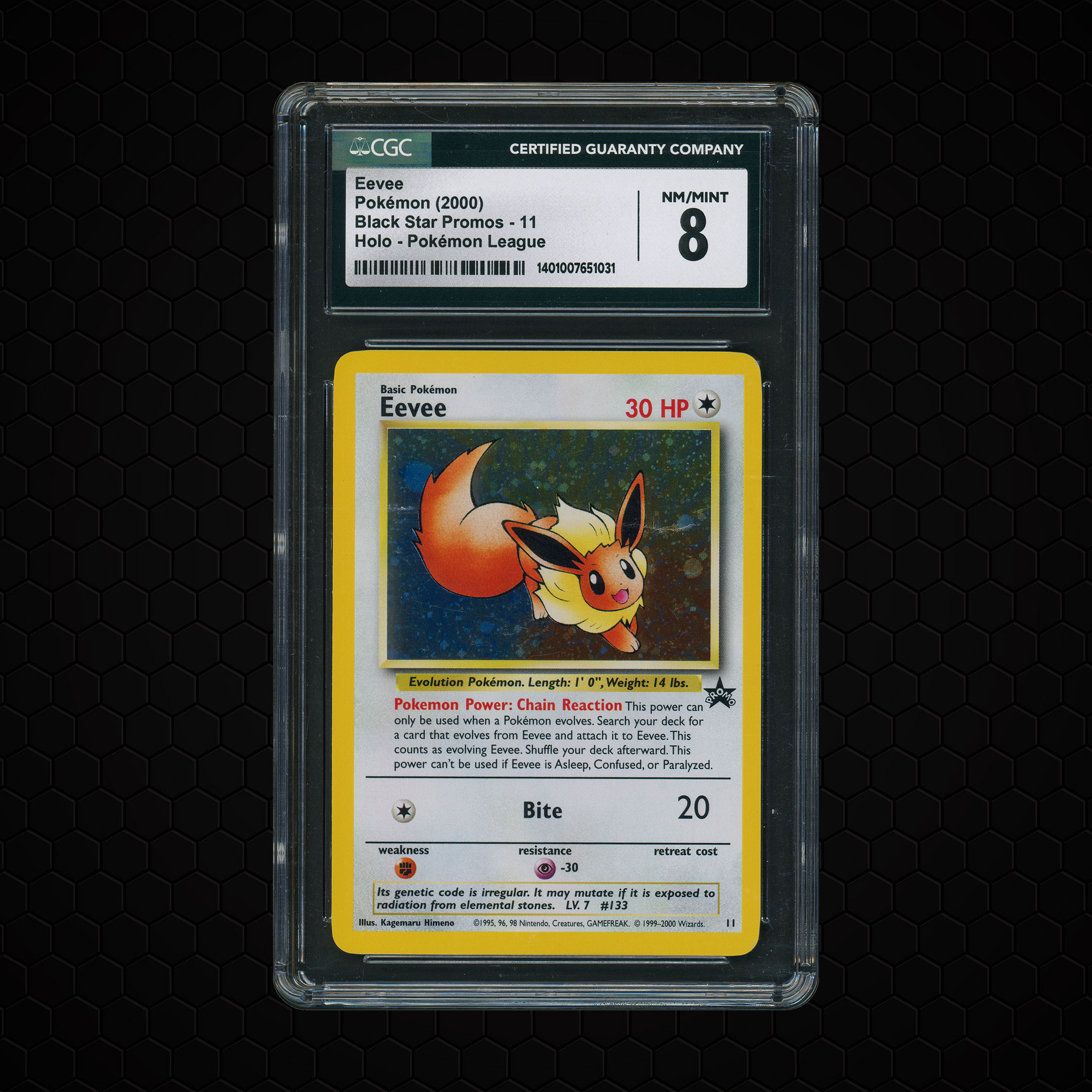 2000 Black Star Promos Eevee #11 CGC 8