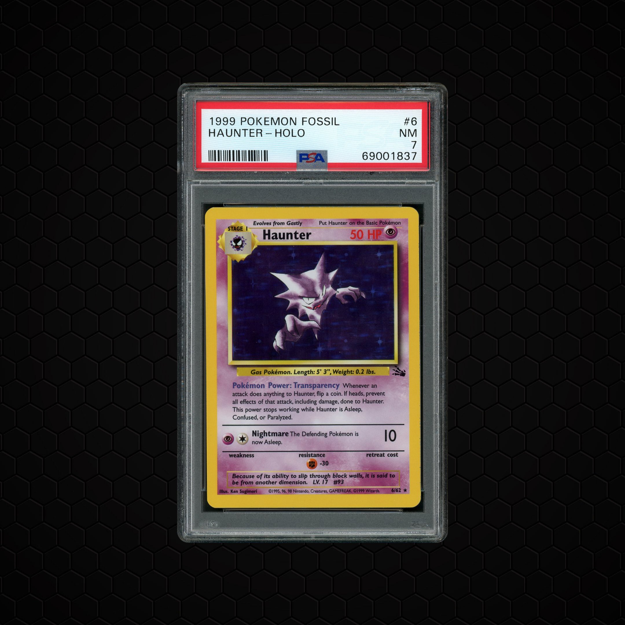 1999 Fossil Haunter #6 PSA 7