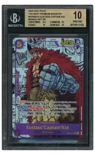 2024 The Best Premium Booster Manga Alt. Art Eustass "Captain" Kid #OP05-074 BGS 10