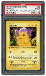 1999 Game 1st Edition Pikachu #58 PSA 9
